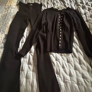 Shop Stevie Black Button-Up Set